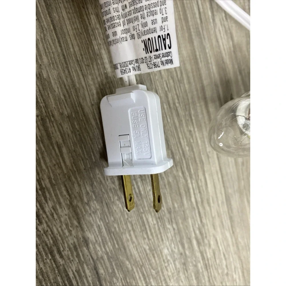 Ting Shen 6 Light String Replacement Cord White OS Excellent C7 Village Clips